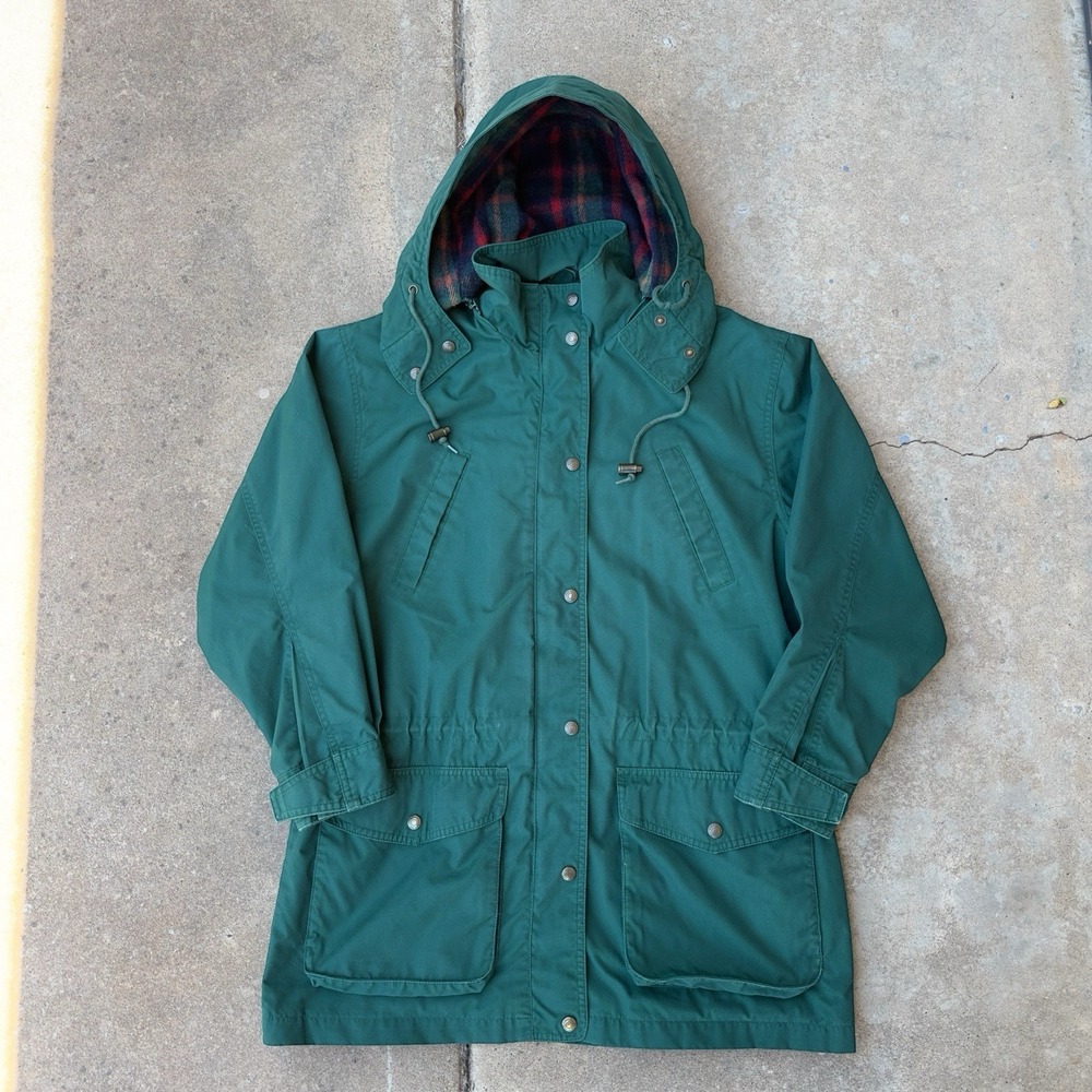 VTG Eddie Bauer Mountain Parka Wool‎ Lined Hooded Field Jacket Outdoor Women's S